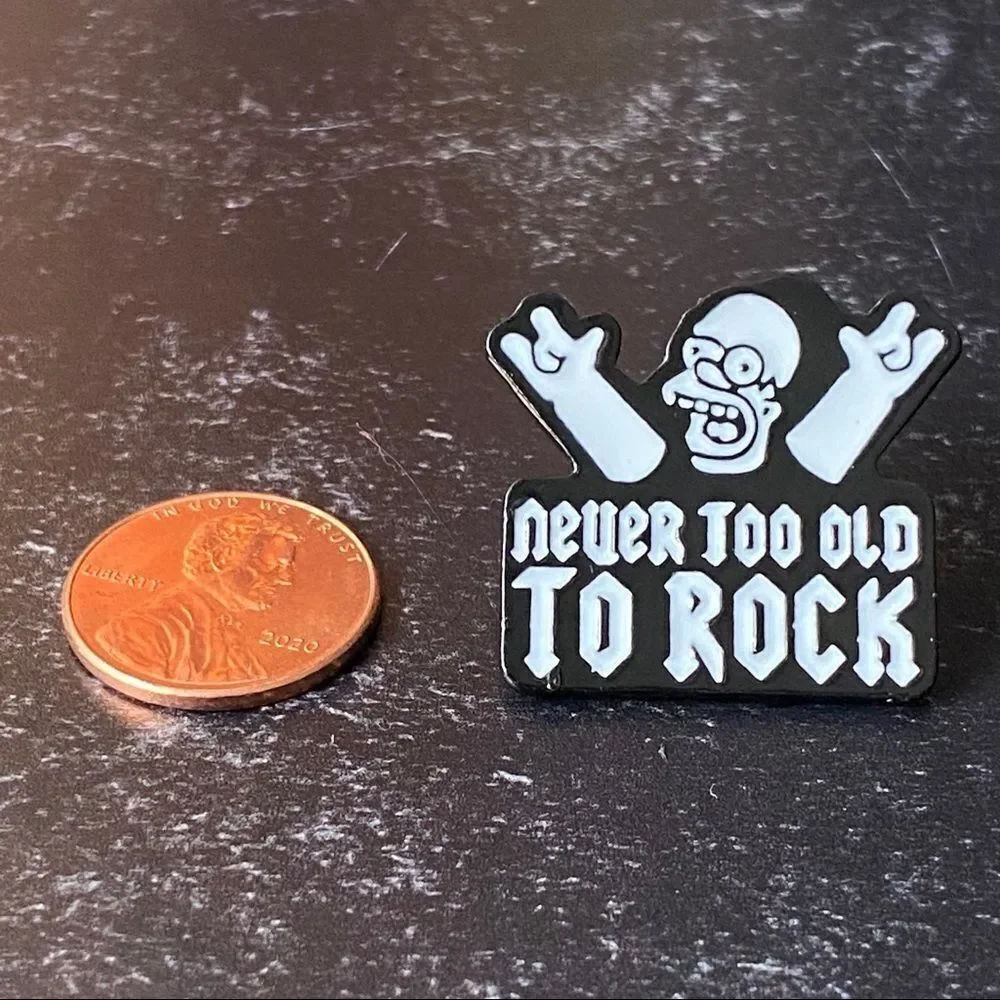 Homer Never Too Old to Rock  Enamel Pin/ Brooch